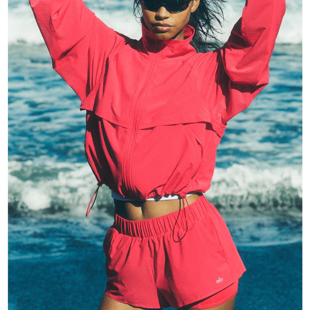 Alo Yoga Candy Red Shorts